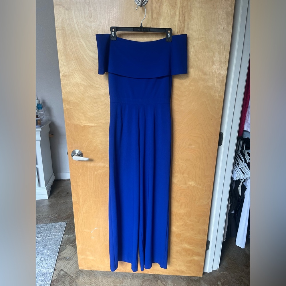 Antonio Melani Off-the-Shoulder Royal Blue Romper